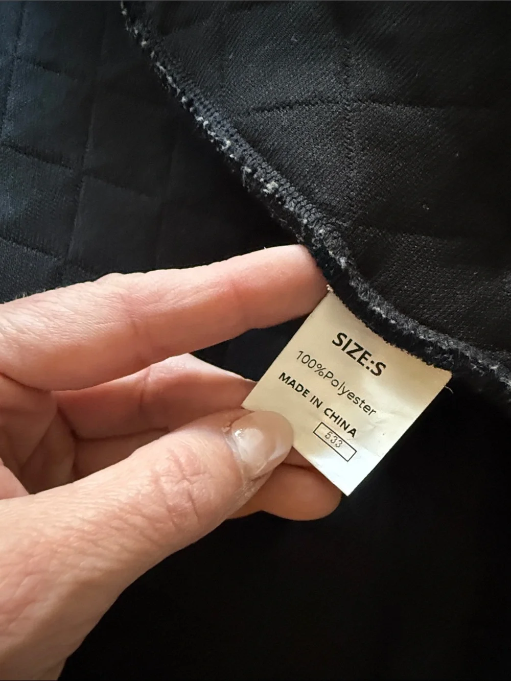 Quilted Black Button-Up Jacket - Picture 7 of 7